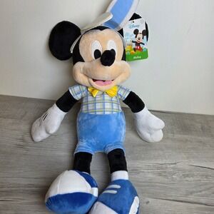 Disney Mickey Mouse Easter Plush 20" Just Play Blue Outfit Bowtie NWT